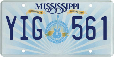 MS license plate YIG561
