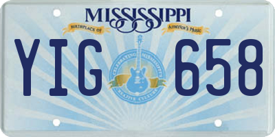 MS license plate YIG658
