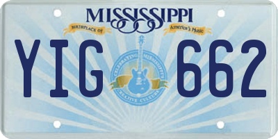 MS license plate YIG662