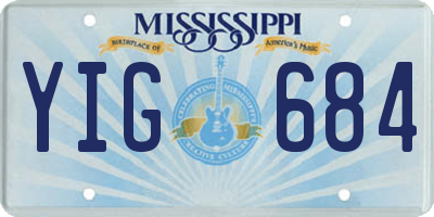 MS license plate YIG684
