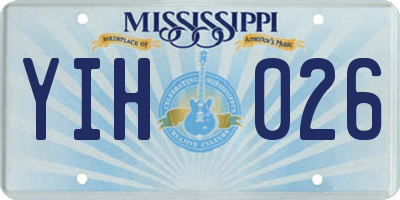 MS license plate YIH026