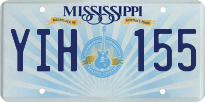 MS license plate YIH155