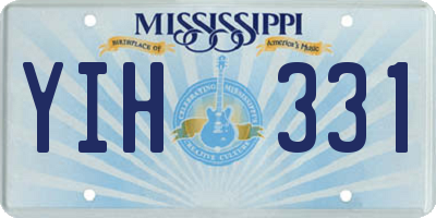 MS license plate YIH331