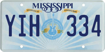MS license plate YIH334