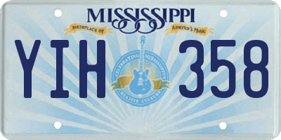 MS license plate YIH358
