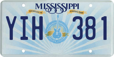 MS license plate YIH381