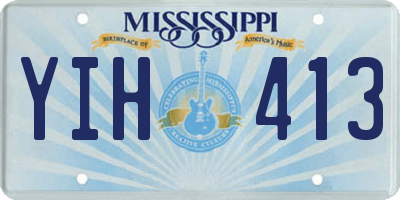 MS license plate YIH413