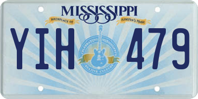 MS license plate YIH479