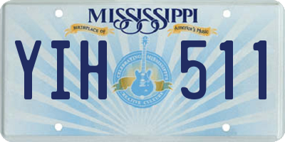 MS license plate YIH511