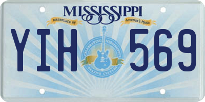 MS license plate YIH569