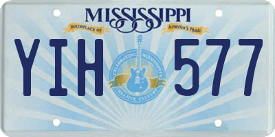 MS license plate YIH577