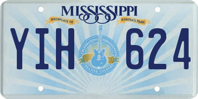 MS license plate YIH624