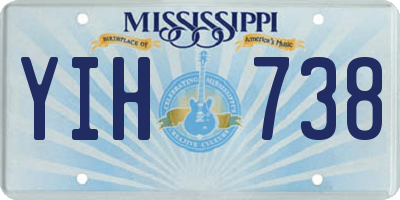 MS license plate YIH738
