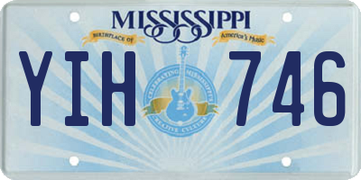 MS license plate YIH746