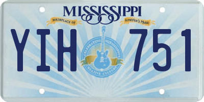 MS license plate YIH751
