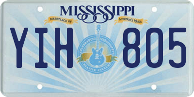 MS license plate YIH805