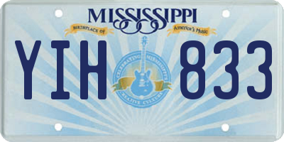 MS license plate YIH833