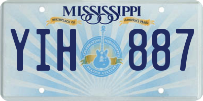 MS license plate YIH887