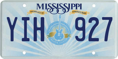 MS license plate YIH927