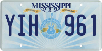 MS license plate YIH961