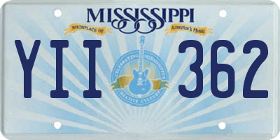 MS license plate YII362