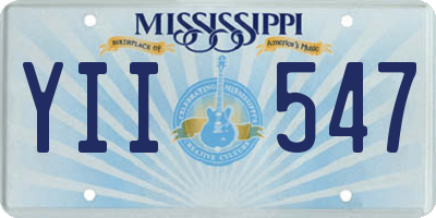 MS license plate YII547