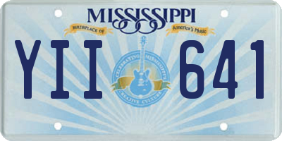 MS license plate YII641