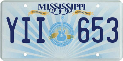 MS license plate YII653