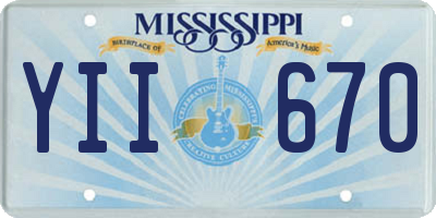 MS license plate YII670