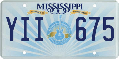 MS license plate YII675