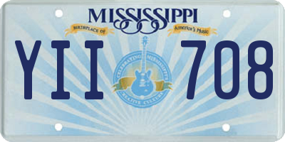 MS license plate YII708