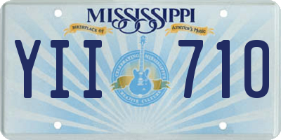 MS license plate YII710