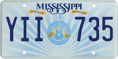 MS license plate YII735