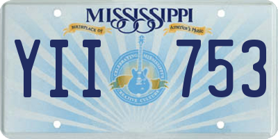 MS license plate YII753