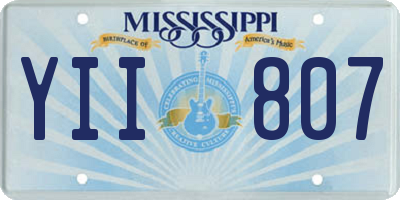 MS license plate YII807