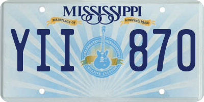 MS license plate YII870