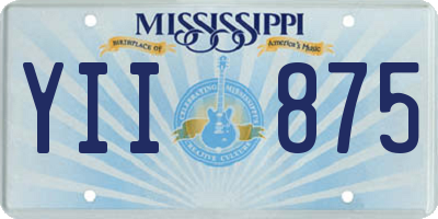 MS license plate YII875
