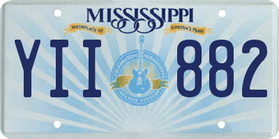 MS license plate YII882