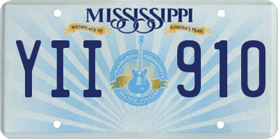 MS license plate YII910