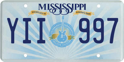 MS license plate YII997