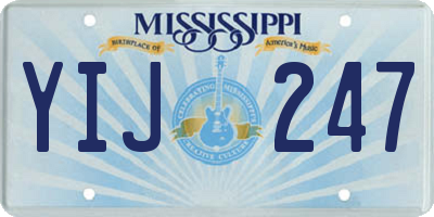 MS license plate YIJ247