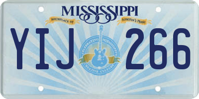 MS license plate YIJ266