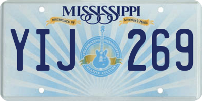 MS license plate YIJ269