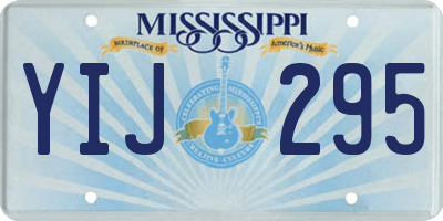 MS license plate YIJ295