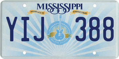 MS license plate YIJ388