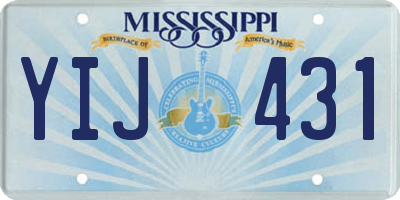 MS license plate YIJ431