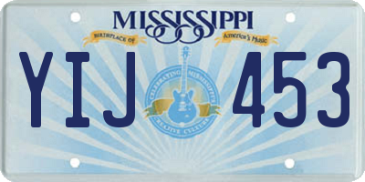 MS license plate YIJ453