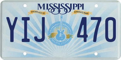 MS license plate YIJ470