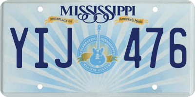 MS license plate YIJ476