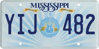 MS license plate YIJ482